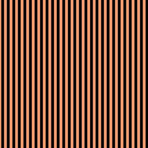 Small Tangerine Bengal Stripe Pattern Vertical in Black