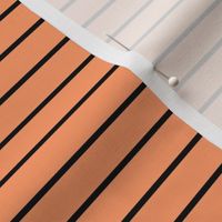 Tangerine Pin Stripe Pattern Horizontal in Black