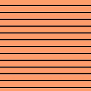 Tangerine Pin Stripe Pattern Horizontal in Black