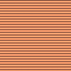 Small Tangerine Pin Stripe Pattern Horizontal in Black
