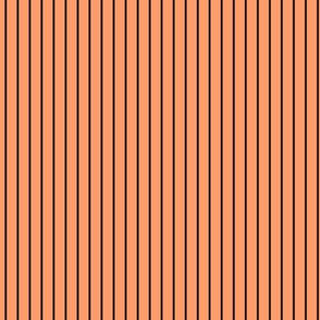 Small Tangerine Pin Stripe Pattern Horizontal in Black