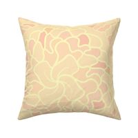 Jane light yellow coral floral tile pastel large Neo Art Deco table runner tablecloth napkin placemat dining pillow duvet cover throw blanket curtain drape upholstery cushion duvet cover clothing shirt wallpaper fabric living home decor