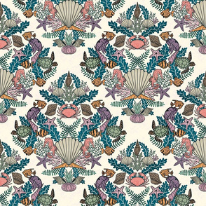 colorful nautical damask - 12 in