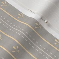 Chikankari Embroidery Stripes- Tepchi and Murri Stitch- Gray Eggshell White Flax- Small Scale 