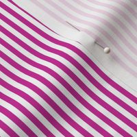 Small Royal Fuchsia Bengal Stripe Pattern Vertical in White