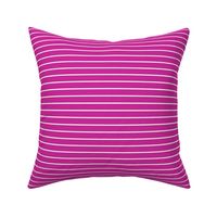 Royal Fuchsia Pin Stripe Pattern Horizontal in White