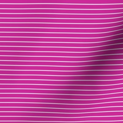 Small Royal Fuchsia Pin Stripe Pattern Horizontal in White