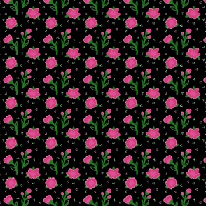 Pink green flowers