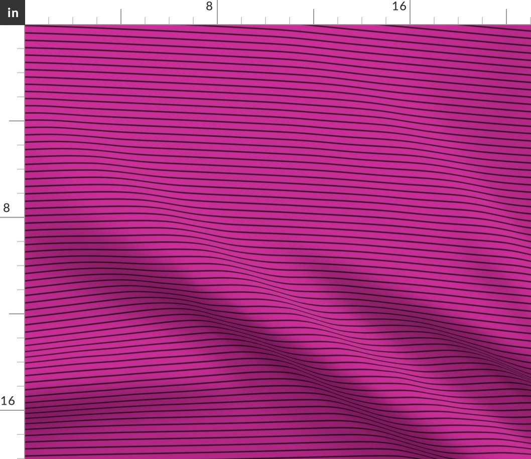Small Royal Fuchsia Pin Stripe Pattern Horizontal in Black