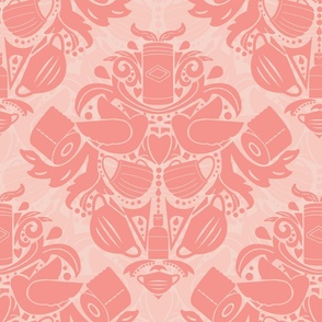 COVID daMASK in Pink, Dark on Light, Large