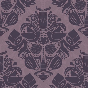  COVID daMASK in Wine, Dark on Light, Large