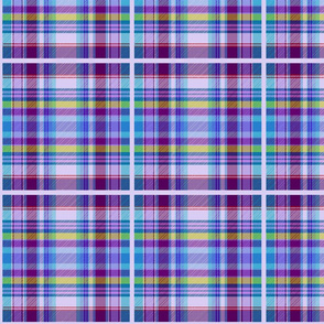 Joey's Tartan - cool blues + purples