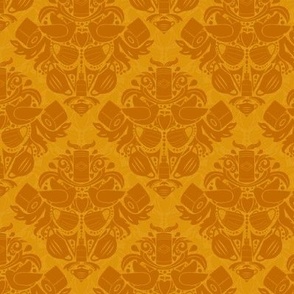 COVID daMASK in Gold, Dark on Light, Medium