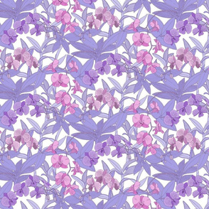 Purple and Pink Orchids XS