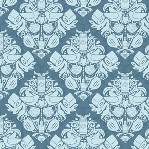 COVID daMASK in Horizon Blue, Light on Dark, Medium