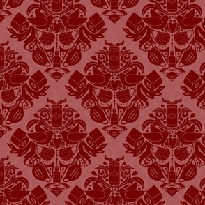 COVID daMASK in Red, Dark on Light, Medium