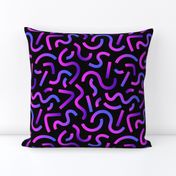 Abstract Neon geometry blue magenta purple  pink gradient on black y2k 90s,S