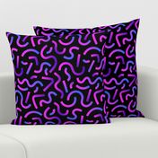 Abstract Neon geometry blue magenta purple  pink gradient on black y2k 90s,S