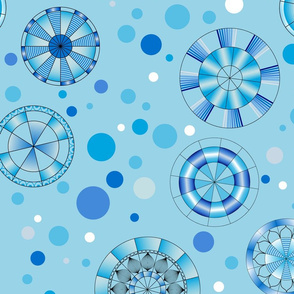 Blue Mandalas & Dots (Home Decor Version)