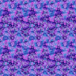 Small - Fractured Kaleidoscope Delusions in Purple and Fuchsia 