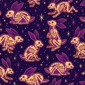  Rabbit Skeletons Purple