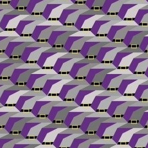 Geometric Witch Hats - Micro grey and purple