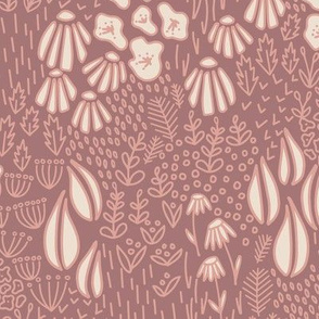  Floral Forest Floor // Pink Monochrom
