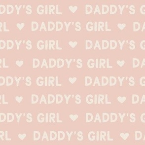 Dady's girl cream on pink valentines day fabric