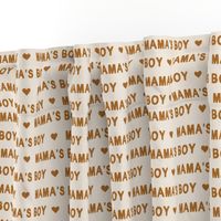 Mama's boy - boho brown text on cream - mother's day valentines' day