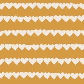 valentines day boys fabric heart strings in golden sunshine yellow