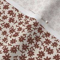 Disty floral cream on rich brown