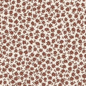 Disty floral cream on rich brown