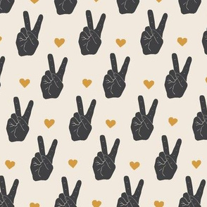 valentines day boys fabric peace out with hearts