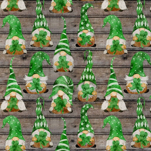 Irish Gnomes on Barnwood -  medium scale