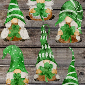 Irish Gnomes on Barnwood - large scale