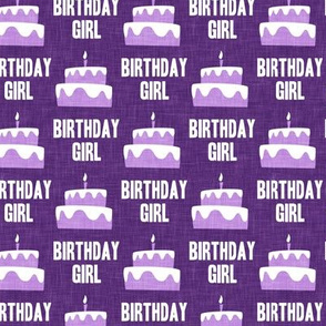 Birthday Girl - Birthday Cake - purple - LAD20