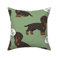 Dachshund Large on Green