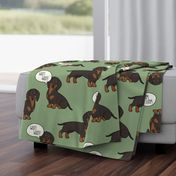 Dachshund Large on Green