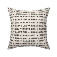 Mama's girl valentine's day fabric in charcoal