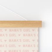 Mama's girl valentine's day fabric in pink and cream