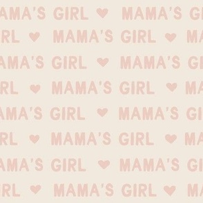 Mama's girl valentine's day fabric in pink and cream