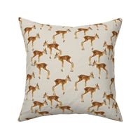Fawn Party - Smaller Scale on Tan