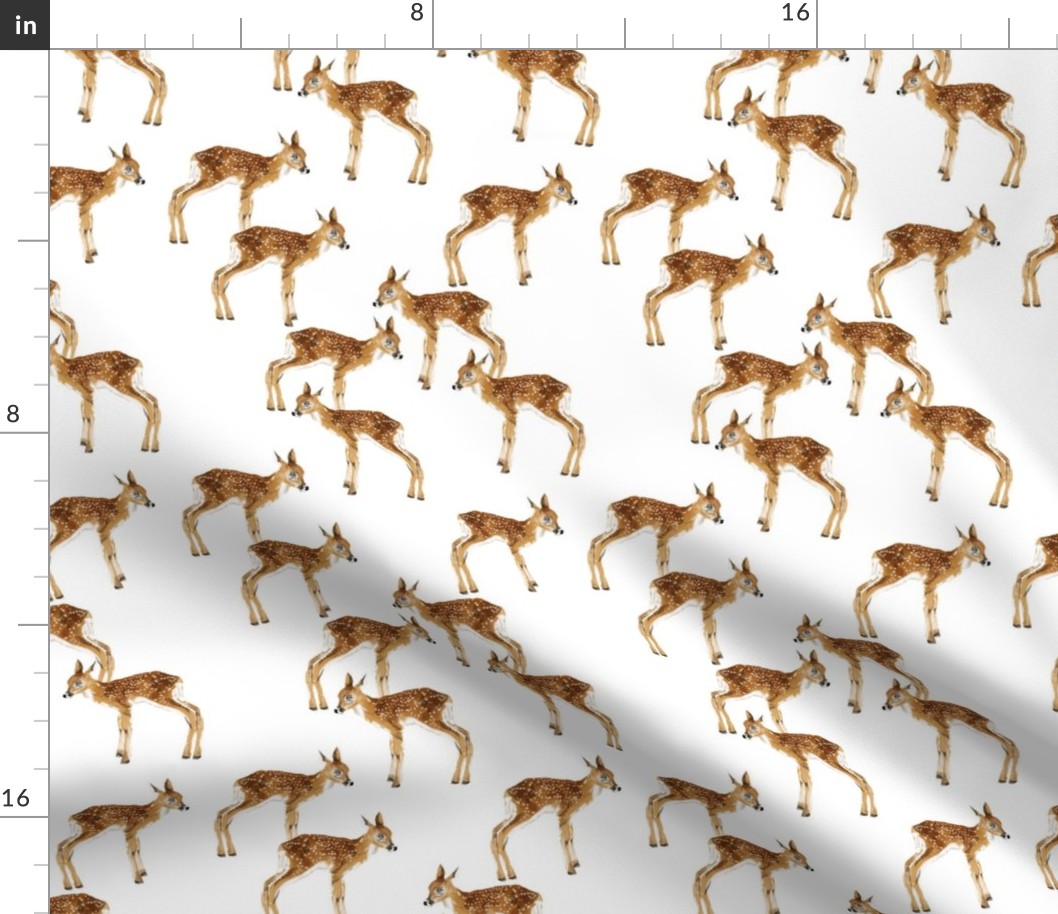 Fawn Party - Smaller Scale on White