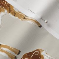 Fawn Party - Larger Scale on Tan