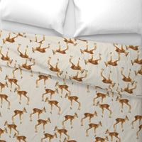 Fawn Party - Larger Scale on Tan