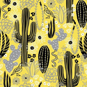 Sonoran Landscape (Yellow and Gray)