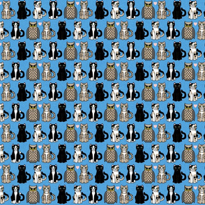 cats and the owl mini fix blue 63b2e3 textured