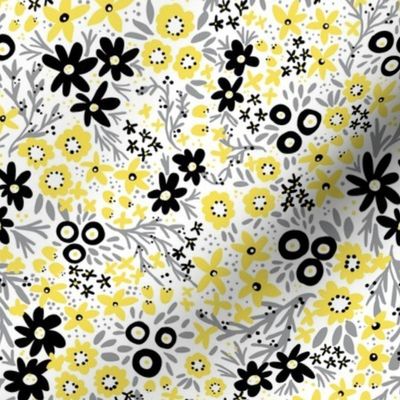 Rustic Wildflower (Yellow and Gray)