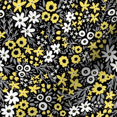 Rustic Wildflower (Yellow and Gray)