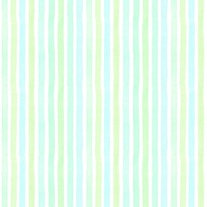 Watercolor green and blue vertical stripes XS